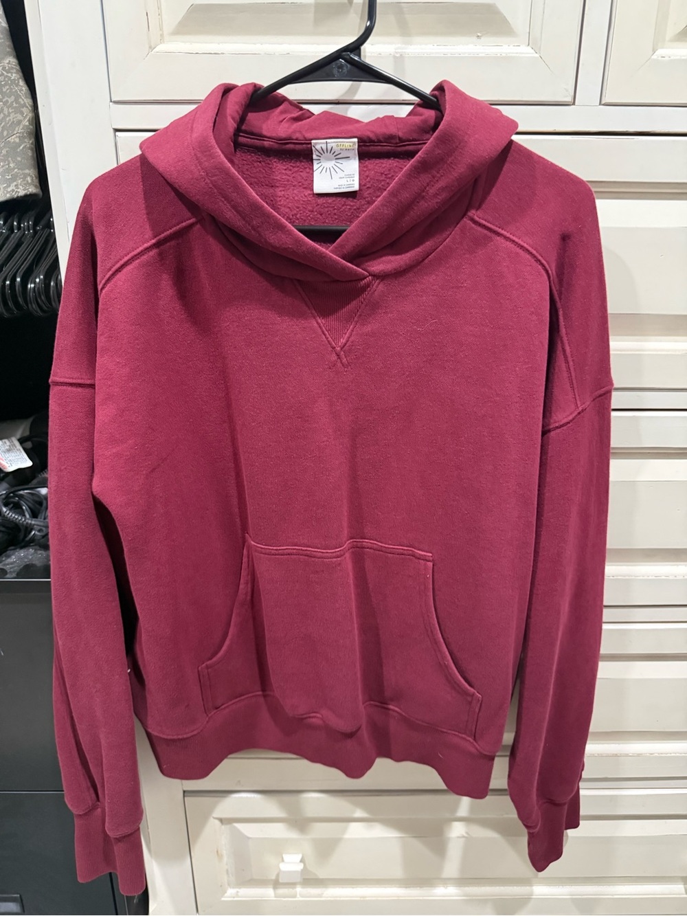 Women’s Hooded Pullover Sweater - Berry